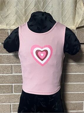 Y2K Pink Rib Knit Cropped Tank Top